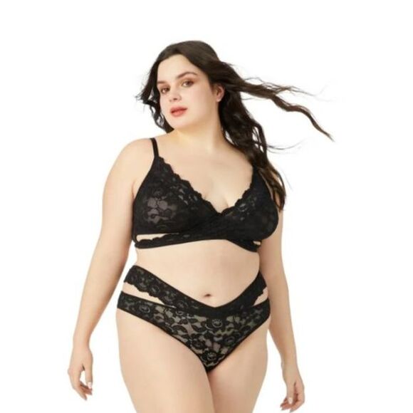 Adore by Me Blythe Lace Unlined Bralette With Adjustable Straps Medium - Picture 1 of 4
